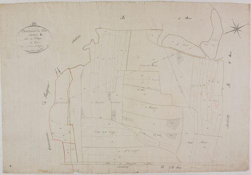 Vers, section B, le Village, feuille 4.