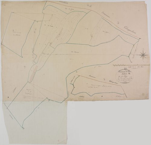 Vers, section B, le Village, feuille 1.