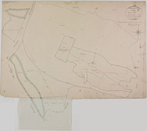 Vers, section B, le Village, feuille 2.