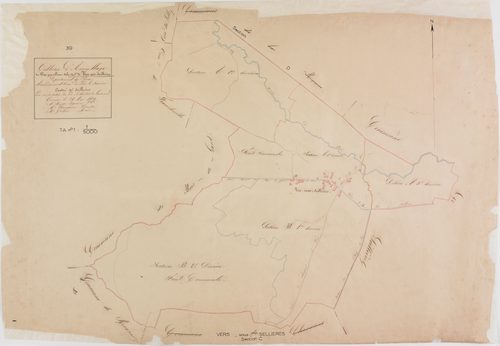Vers-sous-Sellières, tableau d'assemblage.géomètre : Chavassine