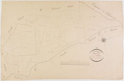 Vertamboz, section B, le Village, feuille 2.géomètre : Renardet