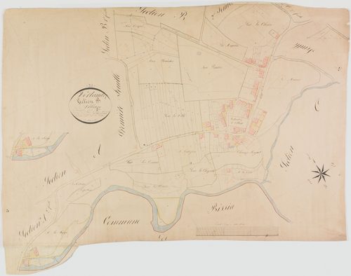 Vertamboz, section B, le Village, feuille 3.géomètre : Renardet