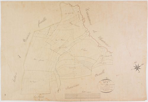 Vertamboz, section B, le Village, feuille 1.géomètre : Réquichot