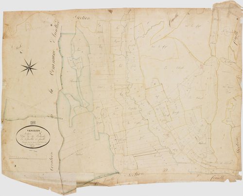 Vescles, section A, la Colombe, feuille 2.géomètre : Paget