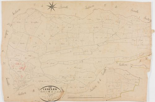 Vescles, section C, Chenilla, feuille 1.géomètre : Bénier