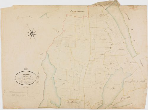 Vescles, section A, la Colombe, feuille 1.géomètre : Paget