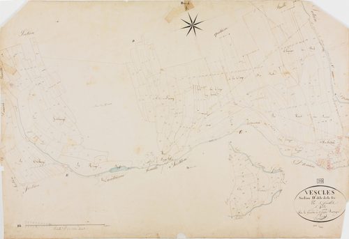 Vescles, section D, la Fin, feuille 5.géomètre : Bénier