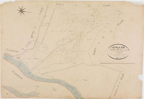 Vescles, section C, Chenilla, feuille 3.géomètre : Bénier