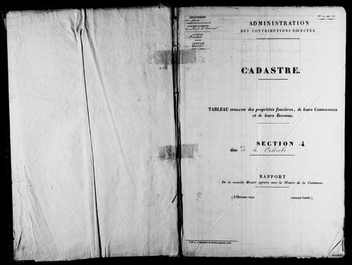 Etat de sections.