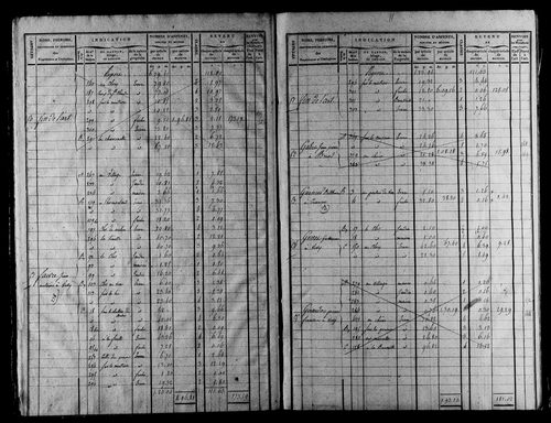 Etat de sections et matrice foncière.
