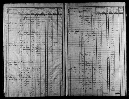 Etat de sections et matrice foncière.