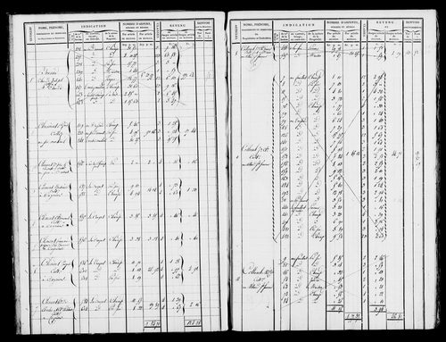 Etat de sections et matrice foncière.