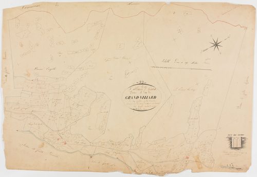 Villards d'Héria, section A, Grand-Villard, feuille 3.géomètre : Guyard