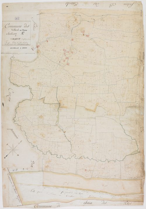 Villard-sur-Bienne, section A, Crozat, feuille 2.géomètre : Poux