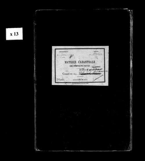 Matrice des propriétés bâties.