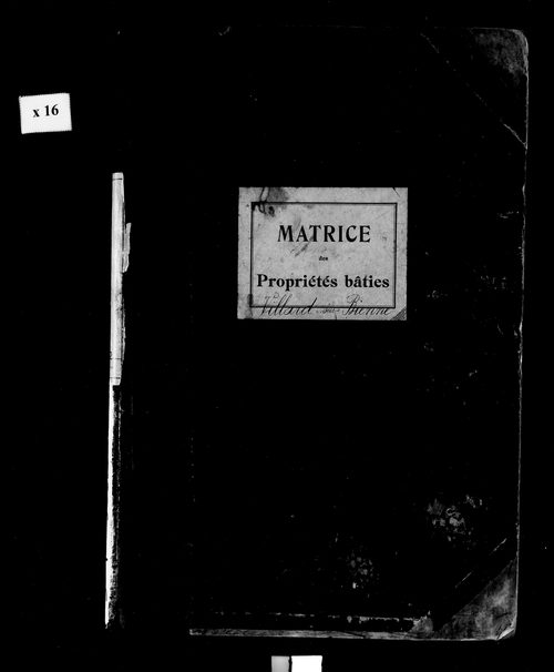 Matrice des propriétés bâties.