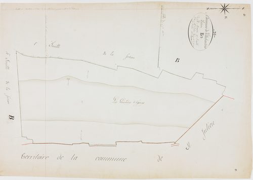 Villechantria, section B, Saint-Maurice, feuille 3.géomètre : Félix aîné et Félix cadet