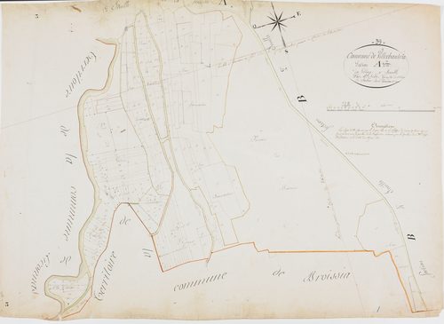 Villechantria, section A, le Village, feuille 3.géomètre : Félix aîné et Félix cadet