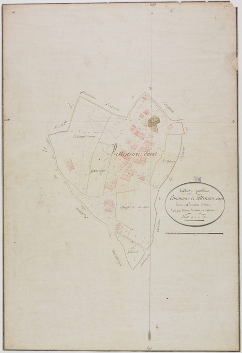 Villeneuve d'Aval, section A, feuille 2.