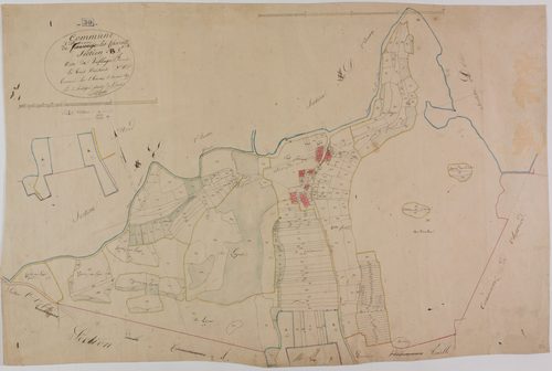 Villeneuve-les-Charnod, section E, le Village, feuille 3.