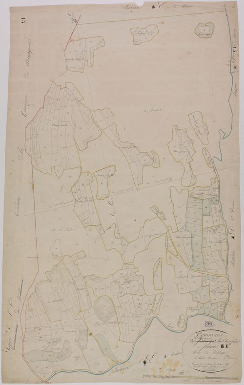 Villeneuve-les-Charnod, section E, le Village, feuille 2.