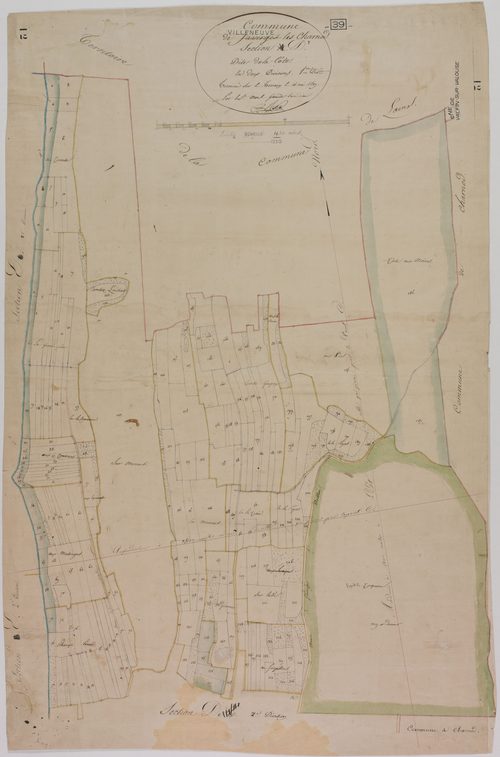 Villeneuve-les-Charnod, section D, la Côte, feuille 1.