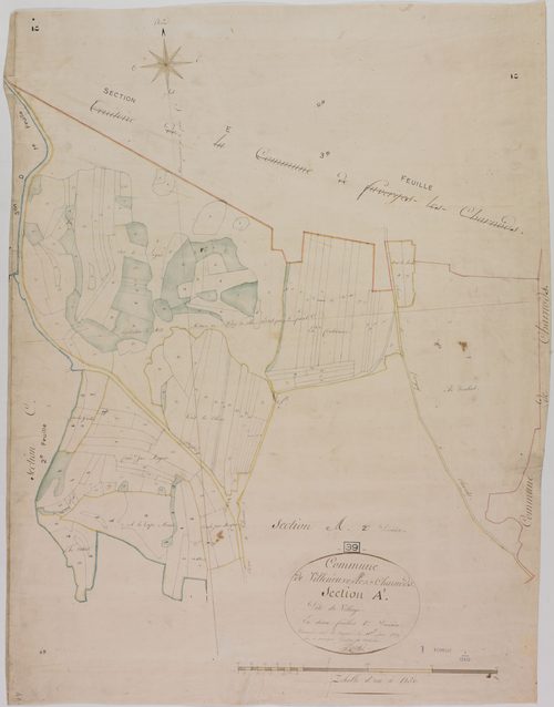 Villeneuve-les-Charnod, section A, le Village, feuille 1.