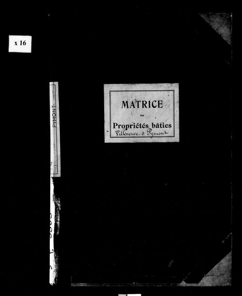 Matrice des propriétés bâties.