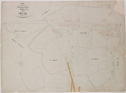 Villers-Farlay, section C, le Village, feuille 2.