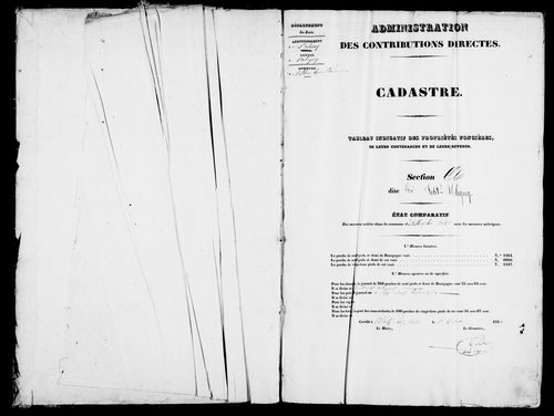 Etat de sections.