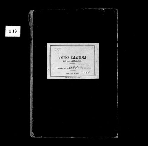 Matrice des propriétés bâties.
