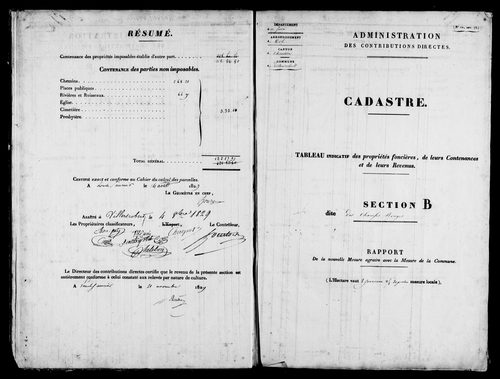 Etat de sections.