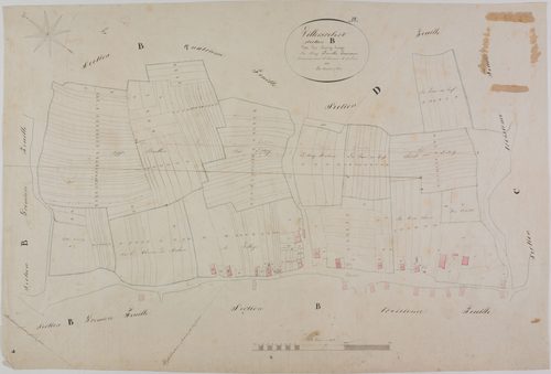 Villers-Robert, section B, les Champs rouges, feuille 2.