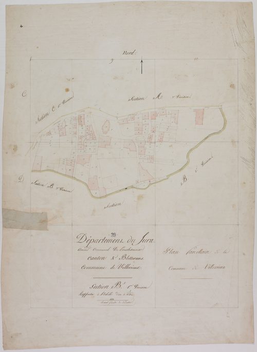 Villevieux, section B, feuille 1.
