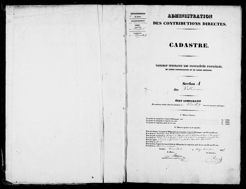 Etat de sections.
