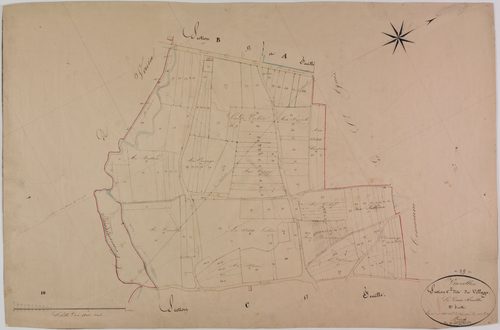 Vincelles, section C, le Village, feuille 2.