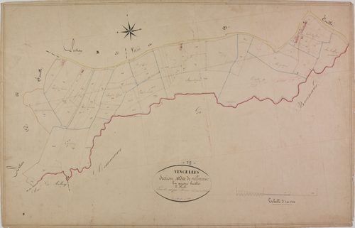 Vincelles, section A, Villeneuve, feuille 2.