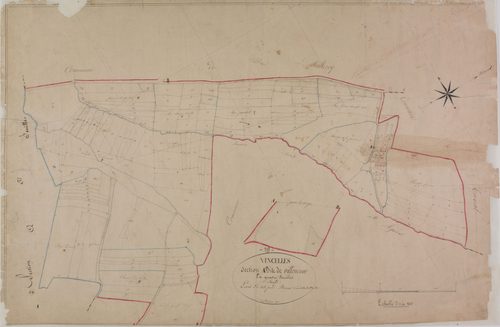 Vincelles, section A, Villeneuve, feuille 1.