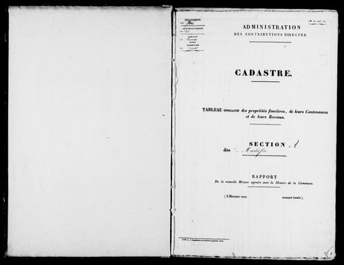 Etat de sections et matrice foncière.