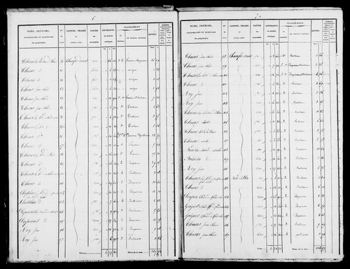 Etat de sections et matrice foncière.