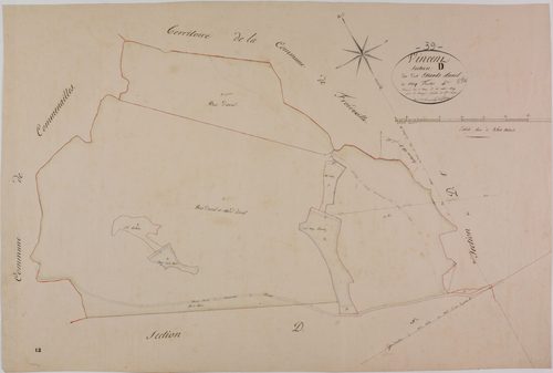 Vincent, section D, Essard-d'Aval, feuille 4.