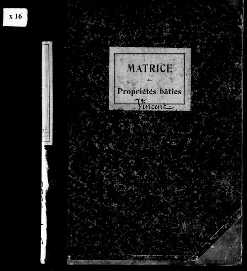 Matrice des propriétés bâties.