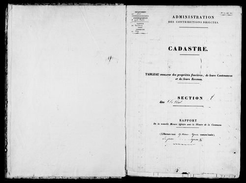 Etat de sections.