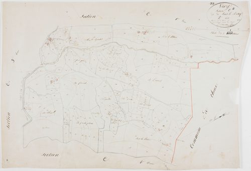 Viry, section C, Sous le Rosay, feuille 2.géomètre : Rosset