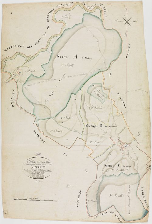 Vitreux, tableau d'assemblage.géomètre : Félix