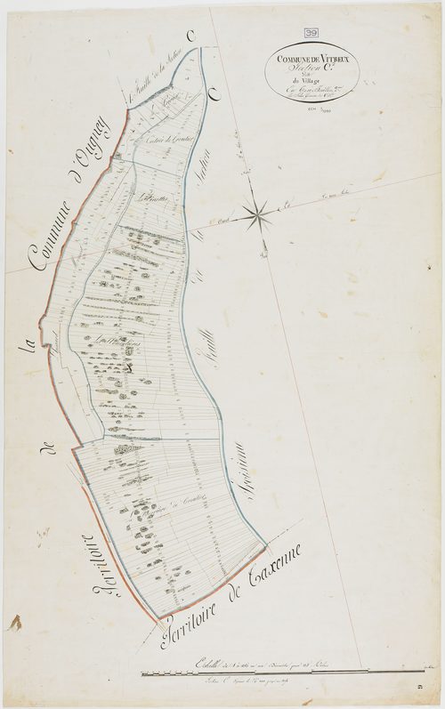 Vitreux, section C, le Village, feuille 2.géomètre : Félix