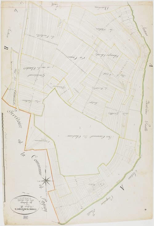 Vitreux, section B, Chaudreux, feuille 1.géomètre : Félix