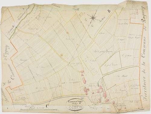 Vitreux, section B, Chaudreux, feuille 2.géomètre : Félix