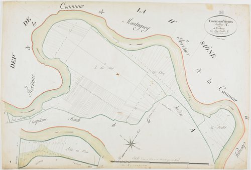 Vitreux, section A, Vaudenay, feuille 1.géomètre : Félix
