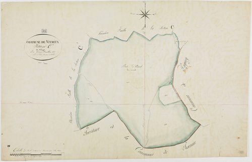 Vitreux, section C, le Village, feuille 3.géomètre : Félix